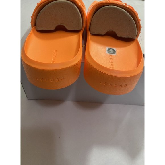 New Womens Size 10 Orange Jordan Nola Slides CZ8027 800 - Picture 8 of 10